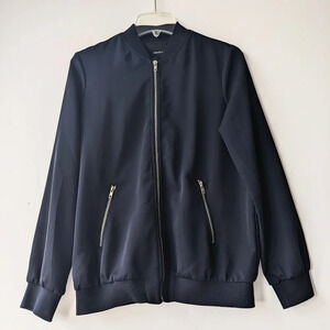 Women's Forever 21 Light Weight Satin Bomber Jacket